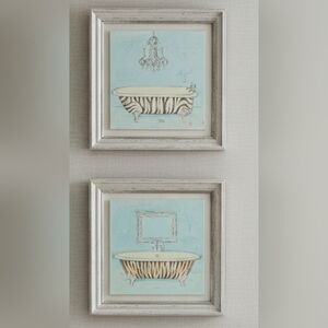 Vintage Bathroom Wall Art Set